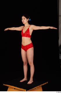 Lady Dee red underwear standing t poses whole body 0002.jpg